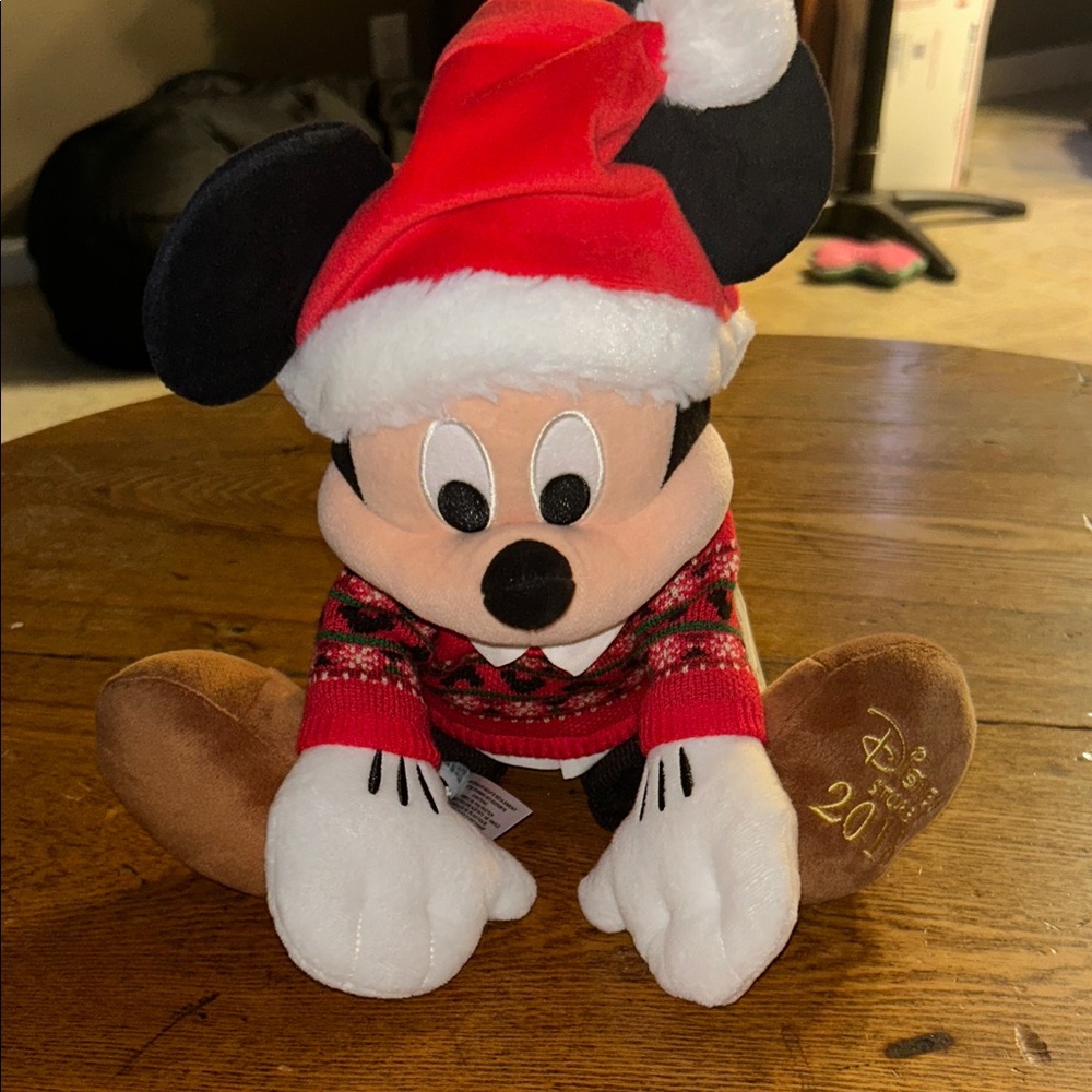 Disney Mickey Mouse Holiday Plush in Red Sweater